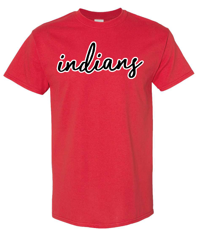 Shawnee Script Indians T-Shirt/Crew
