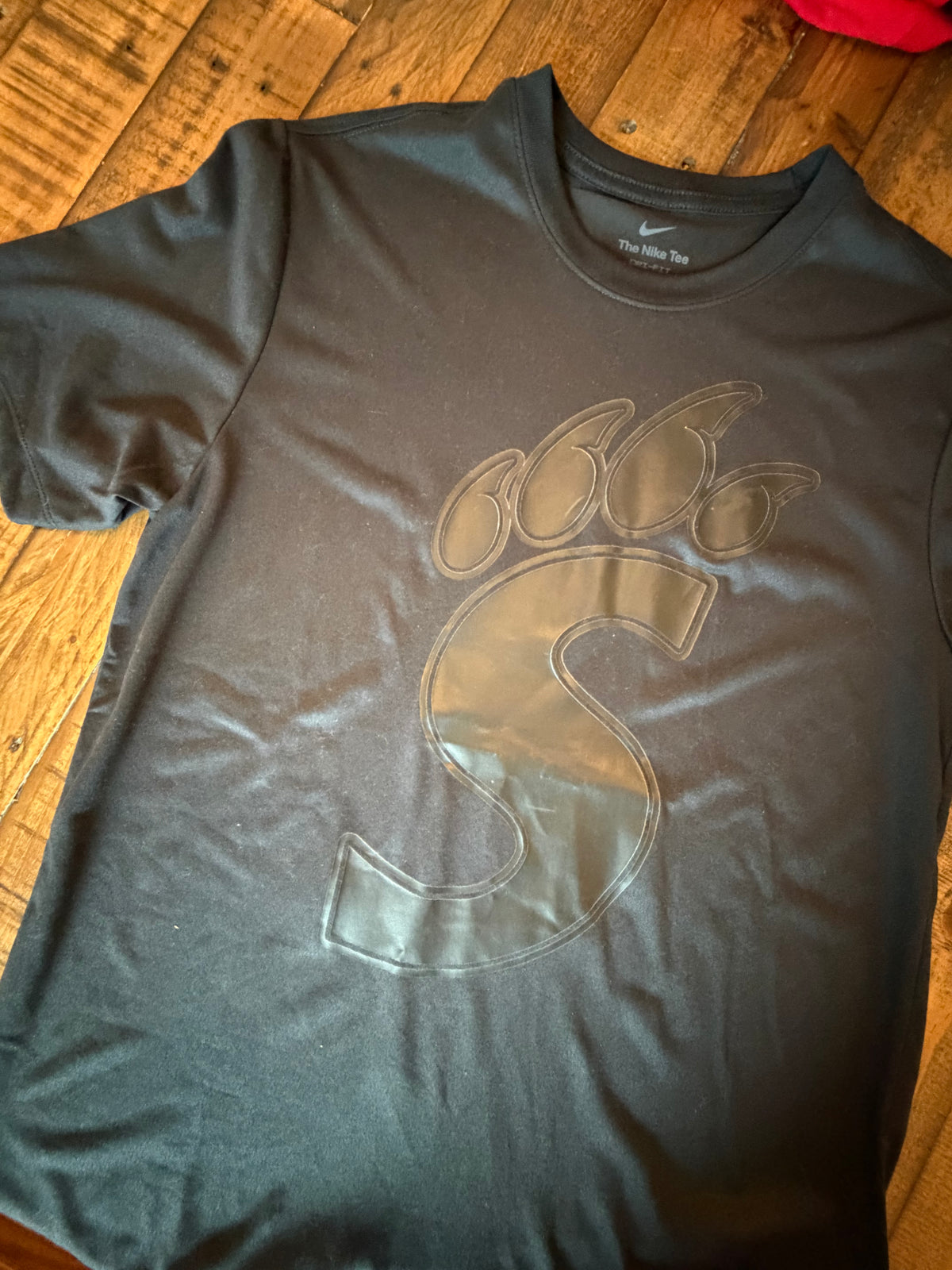 Spencerville Black on Black Logo Nike T-Shirt (M)