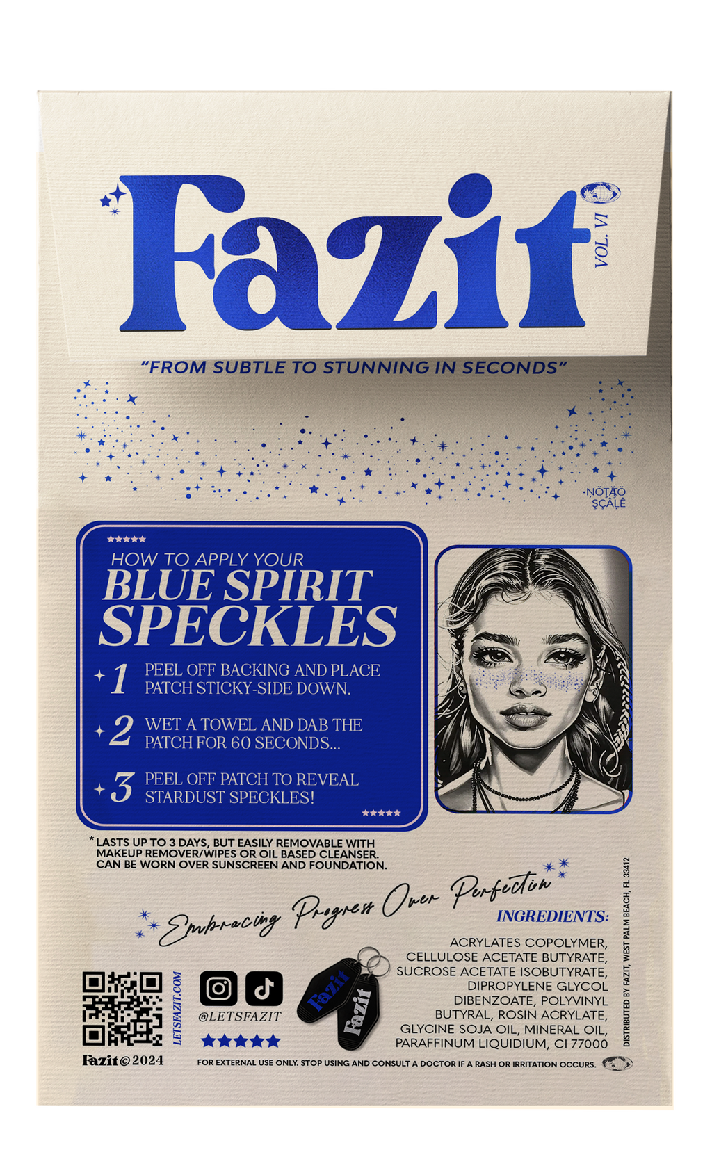 Blue Spirit Speckles Makeup Patches - Team Spirit Collection