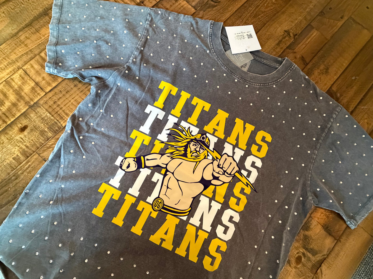 Ottawa-Glandorf Gameday Couture Rhinestone Oversized T-Shirt (S)