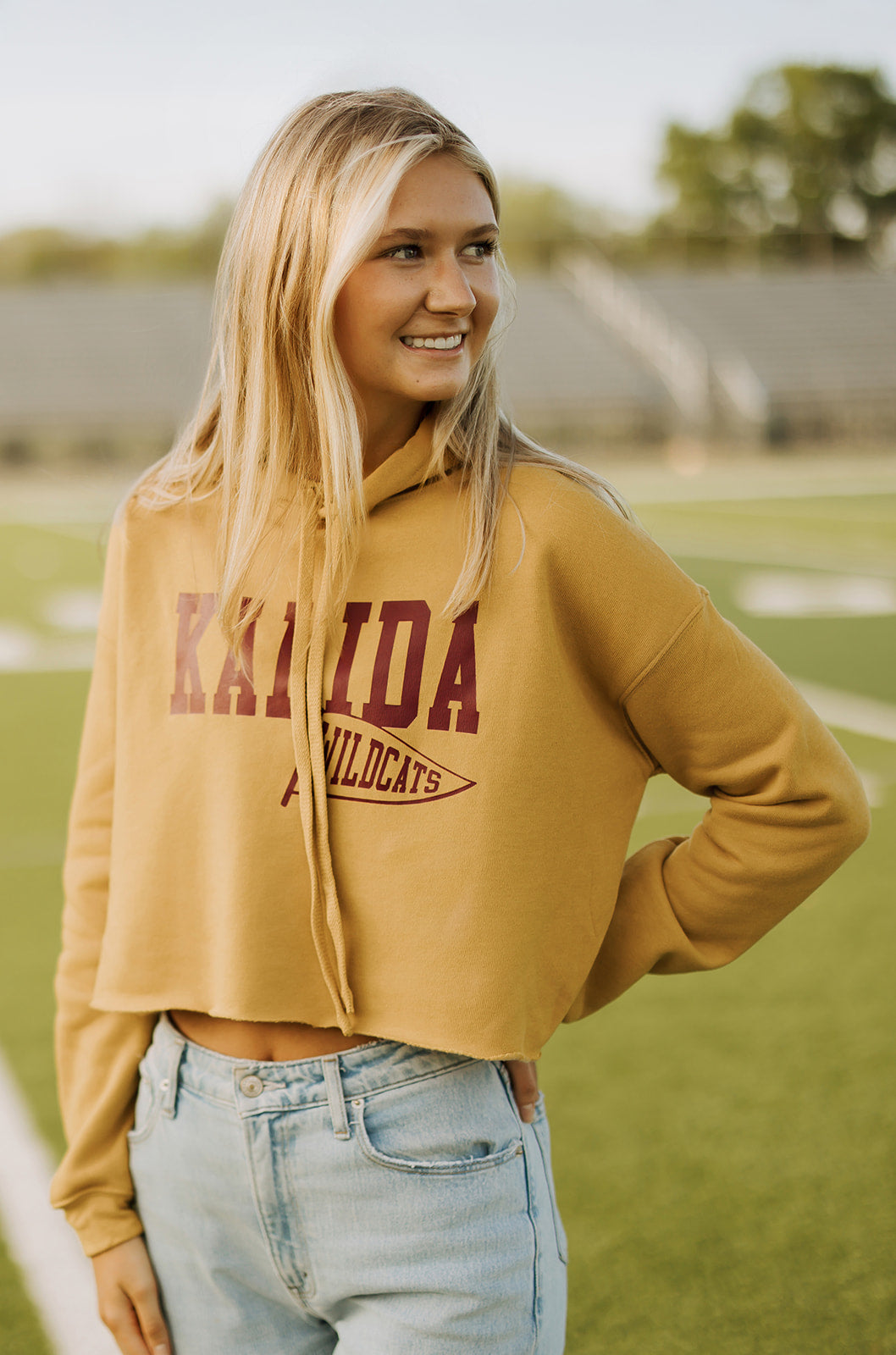 Van Wert Flag Crop Fleece Hoodie