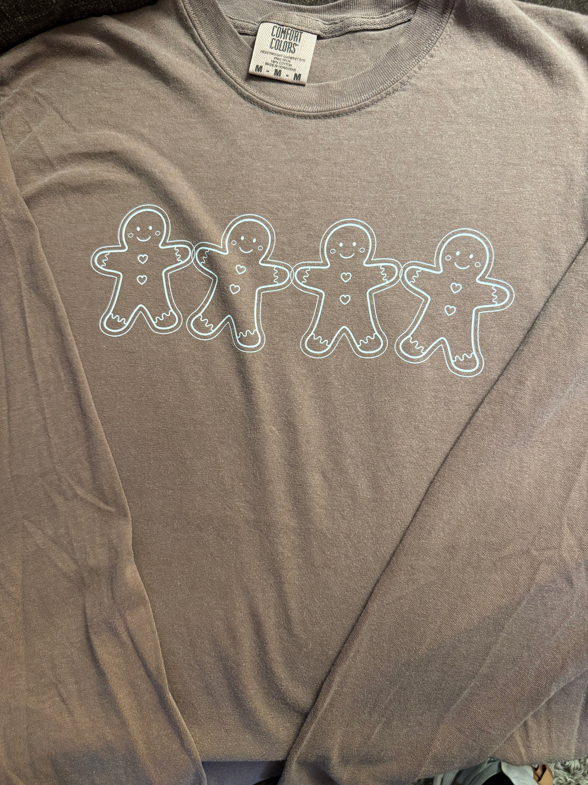 Christmas Gingerbread Long Sleeve Comfort Colors (M)