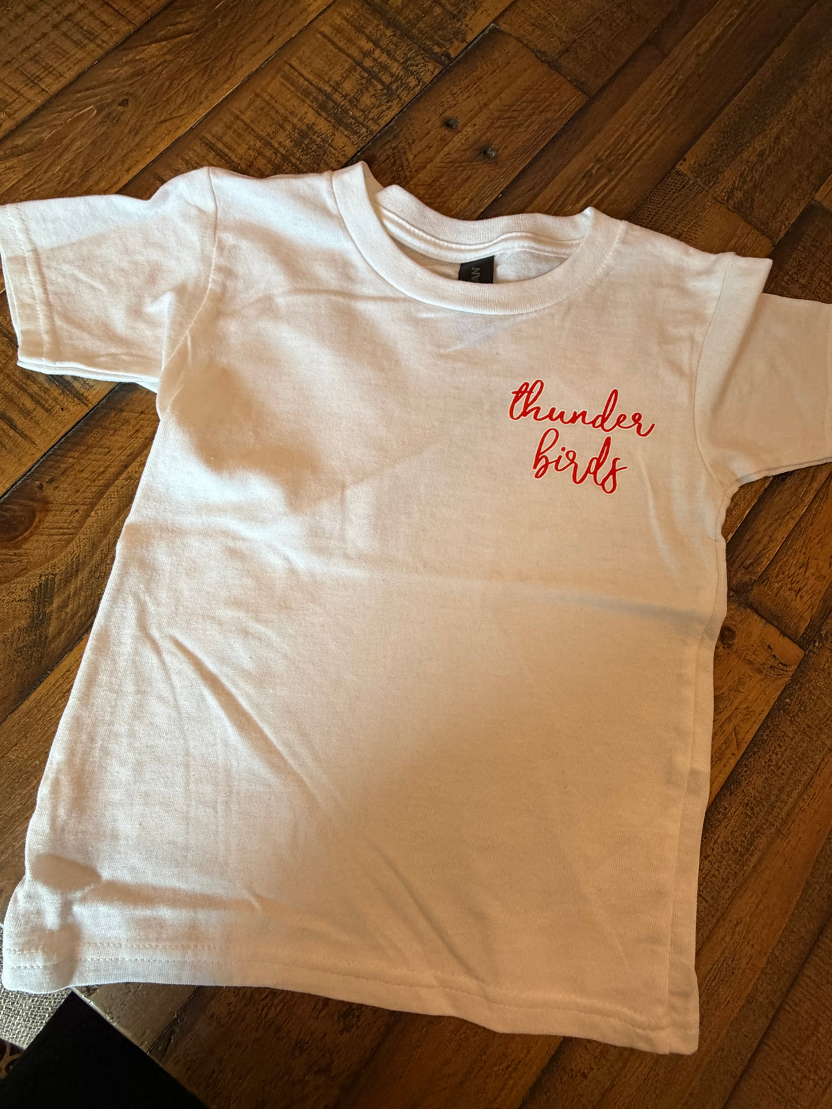 LCC Thunderbirds Script Left Chest T-Shirt (4T)