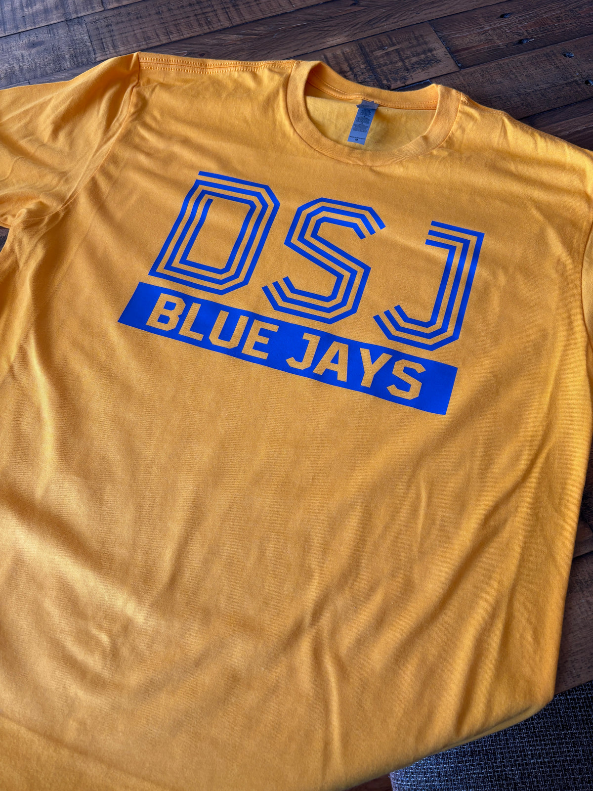 Delphos St. John's Striped Font Gold T-Shirt (M)