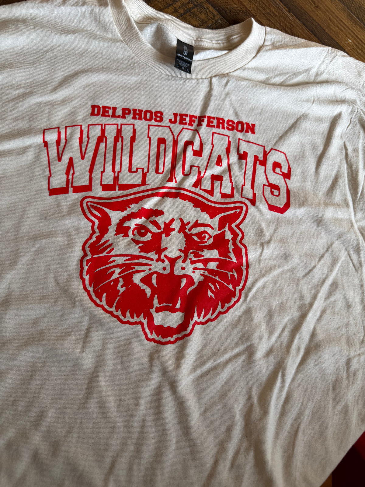 Delphos Jefferson on Natural T-Shirt (XL)