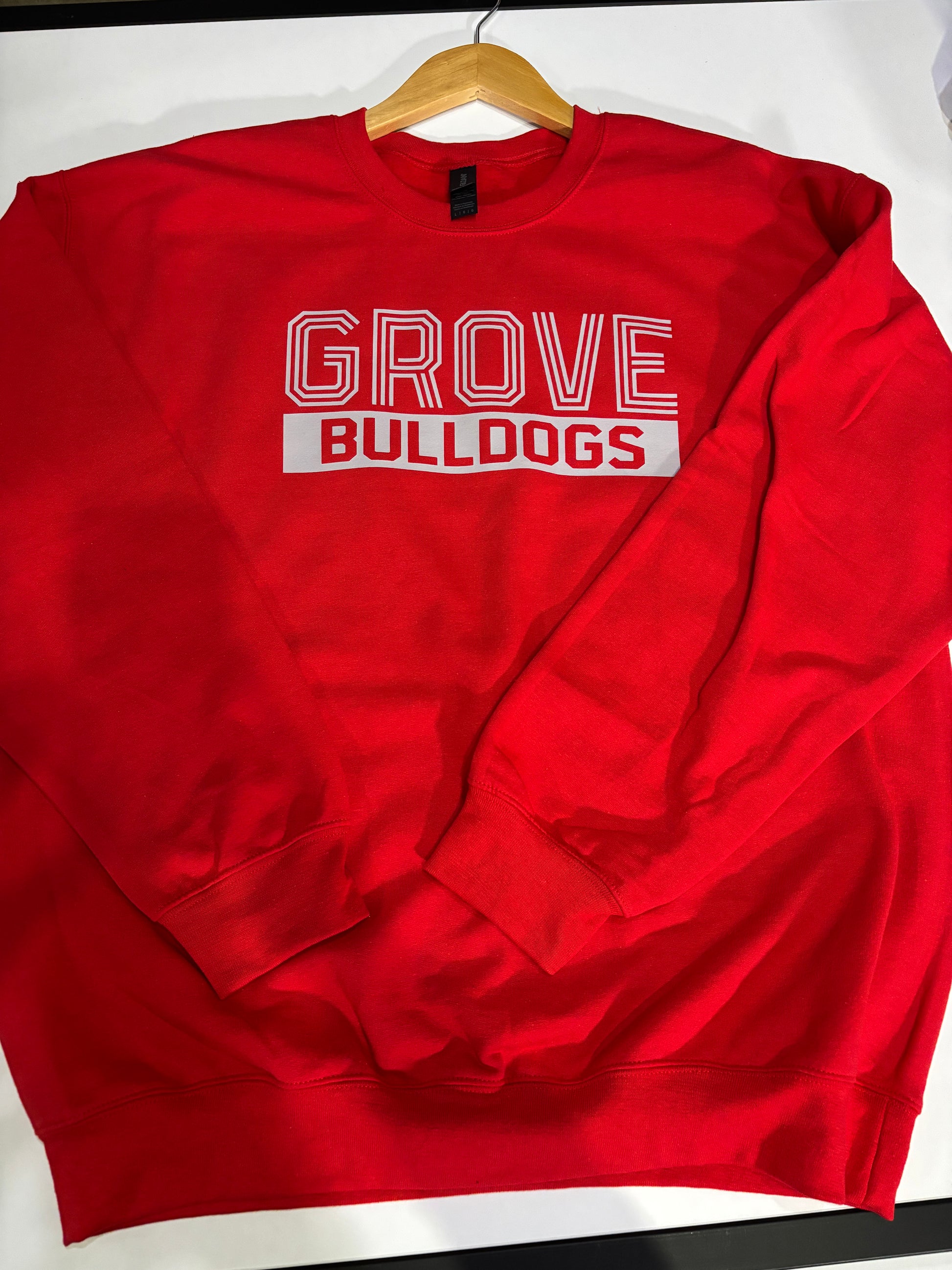 Columbus Grove Striped Font Adult Crew