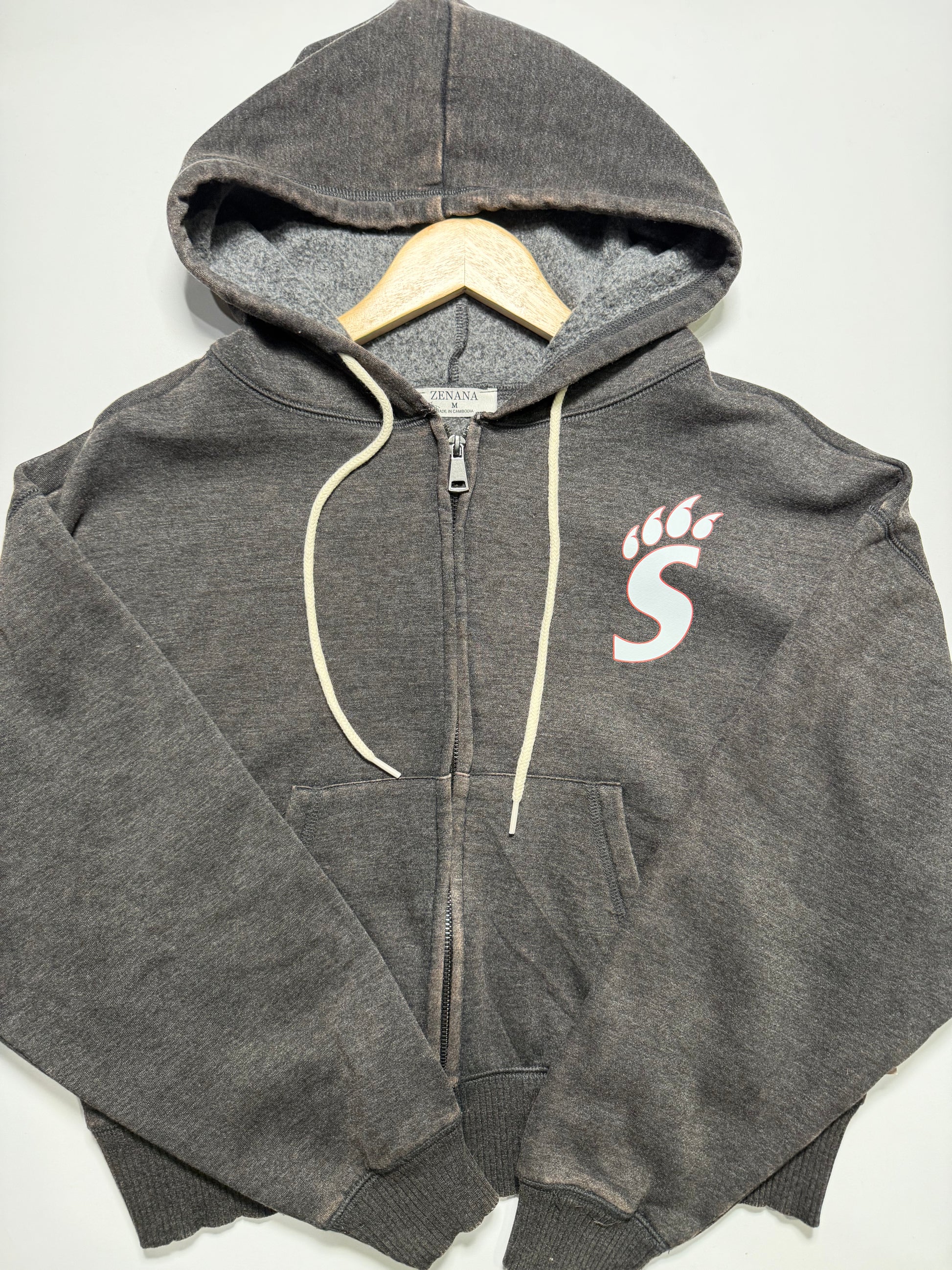 Spencerville Distressed Crop Hoodie
