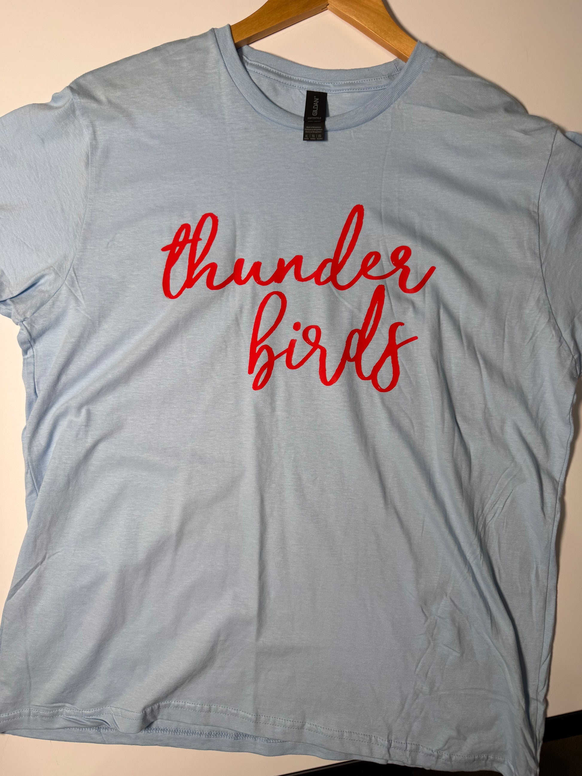 LCC Thunderbirds Script T-Shirt Light Blue