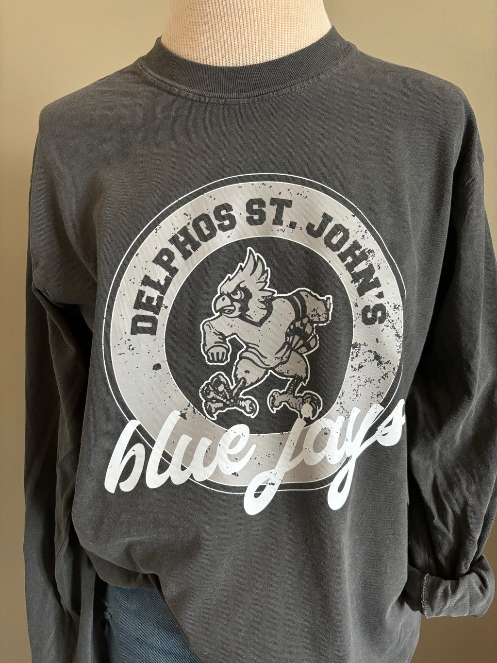 Lincolnview Long Sleeve Distressed Vintage T-Shirt