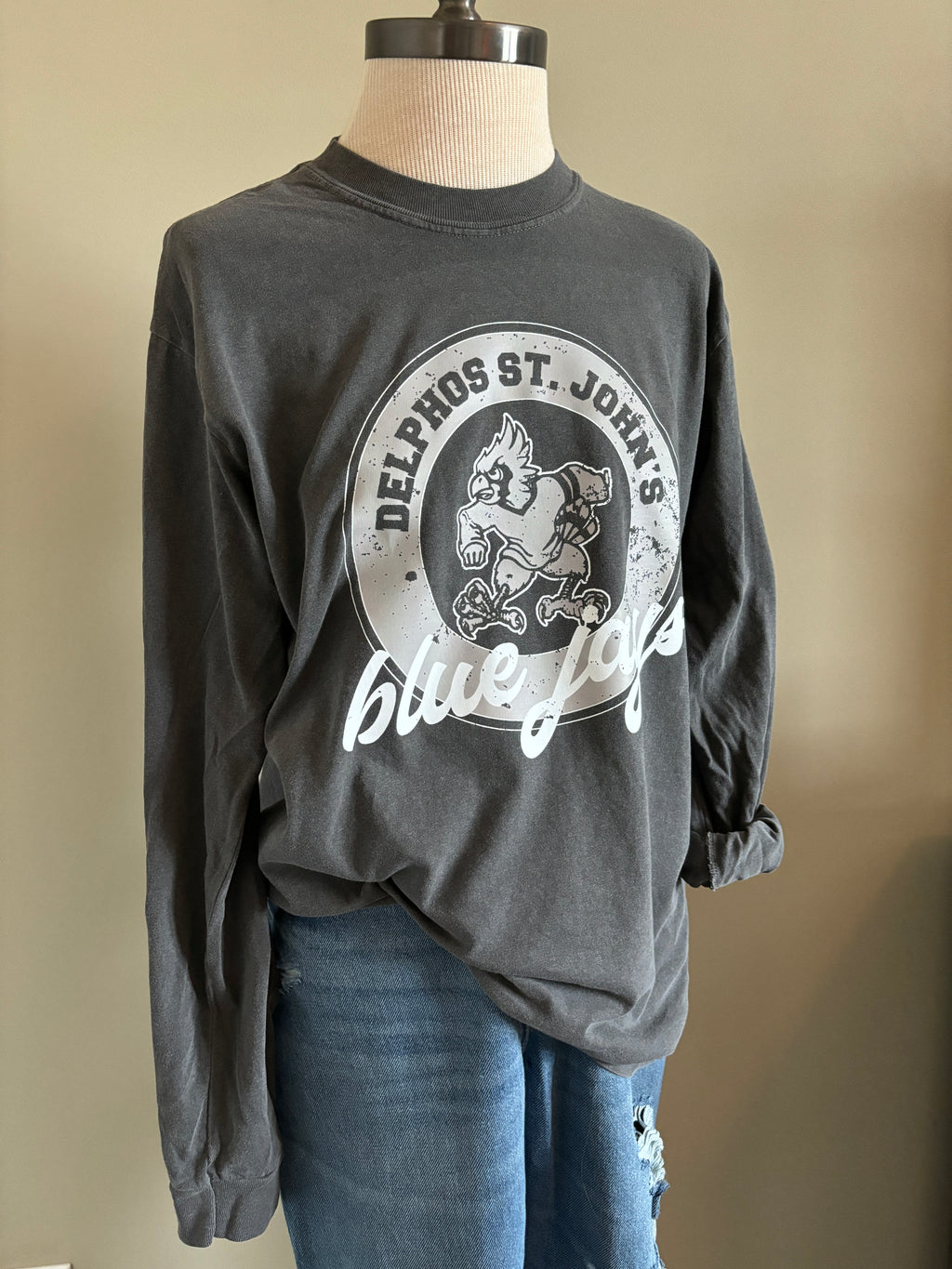 Lincolnview Long Sleeve Distressed Vintage T-Shirt