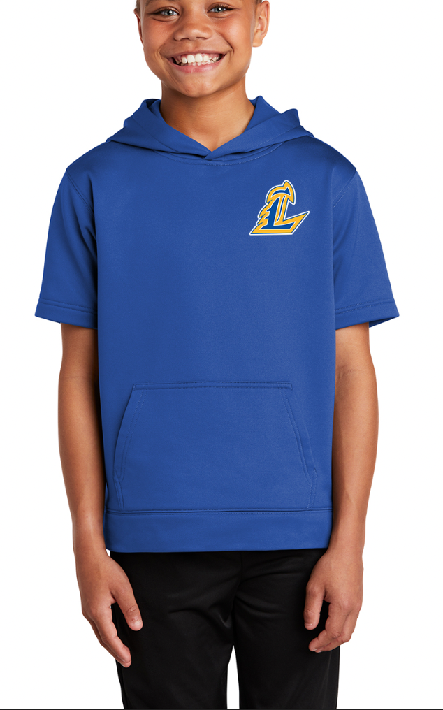 Youth/Adult Sport-Tek Short Sleeve Fleece Hooded Pullover