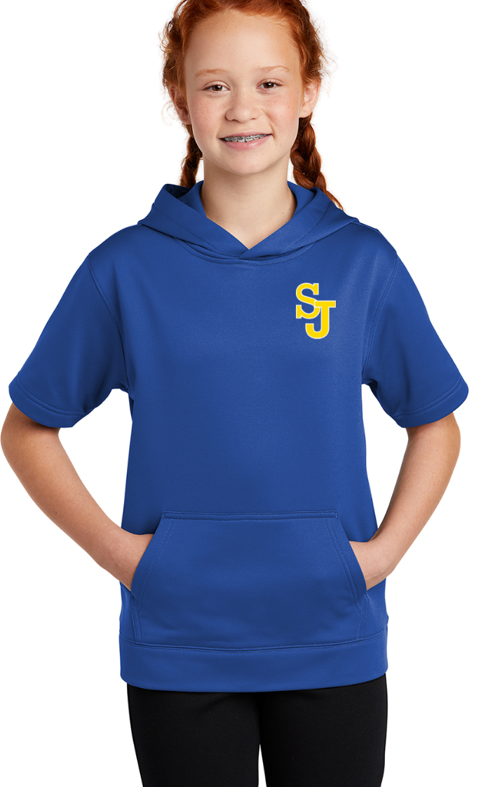 Youth/Adult Sport-Tek Short Sleeve Fleece Hooded Pullover