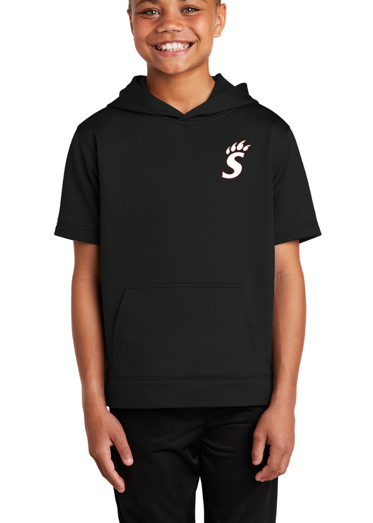 Youth/Adult Sport-Tek Short Sleeve Fleece Hooded Pullover