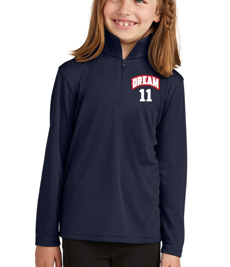 Delphos Dream Youth Custom Number 1/4 Zip Pullover