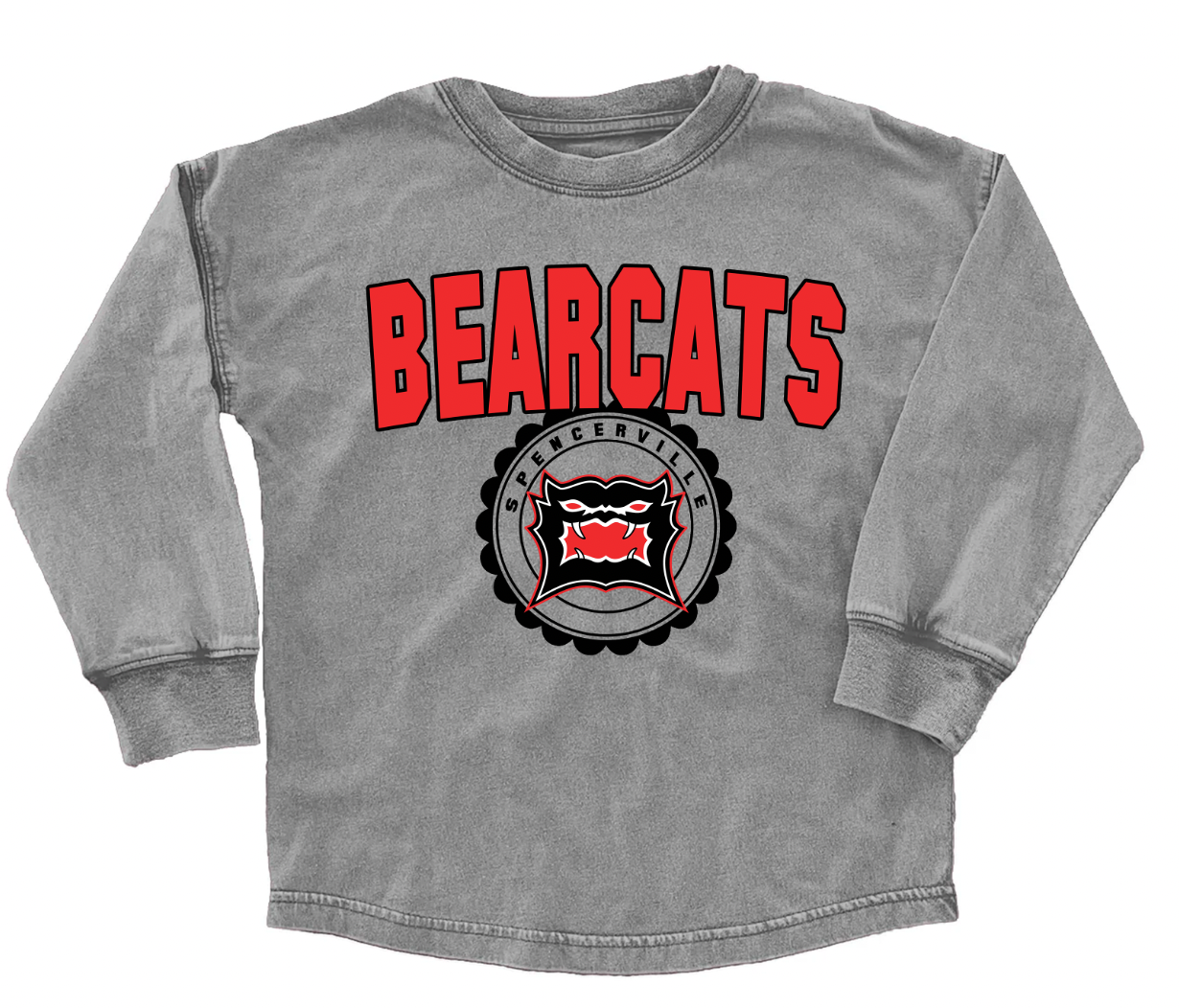 School Faded Long Sleeve Washed T-Shirt