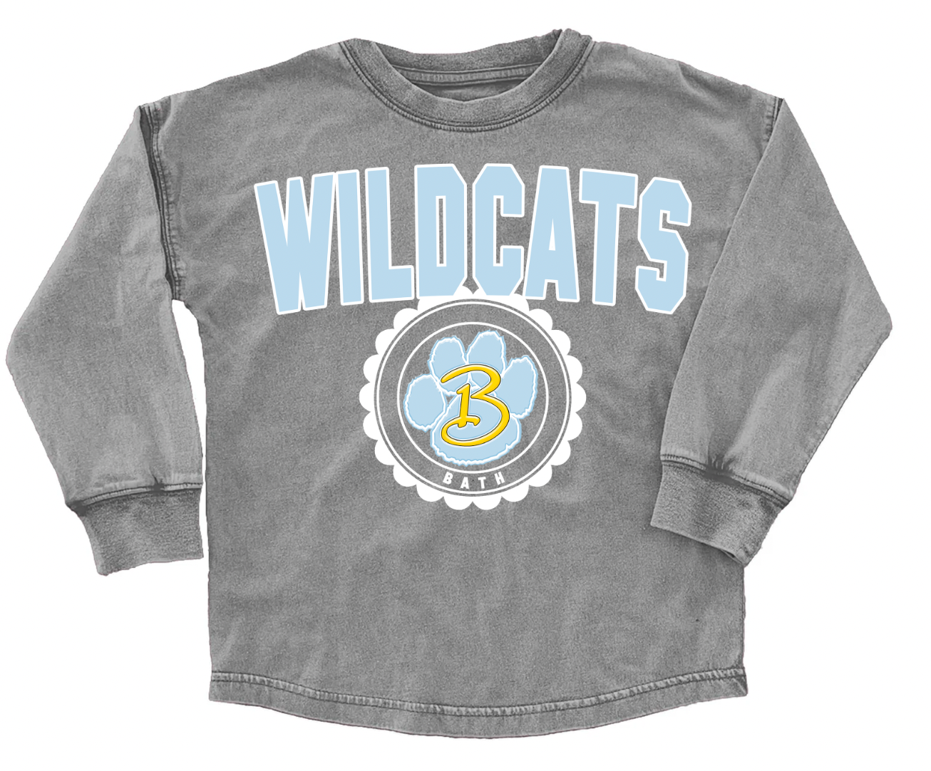 School Faded Long Sleeve Washed T-Shirt