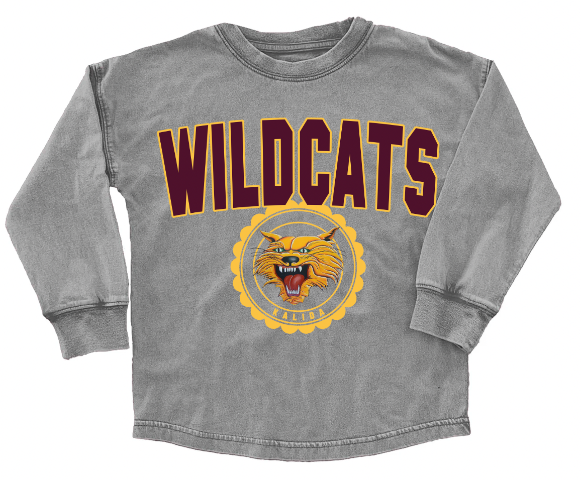 School Faded Long Sleeve Washed T-Shirt