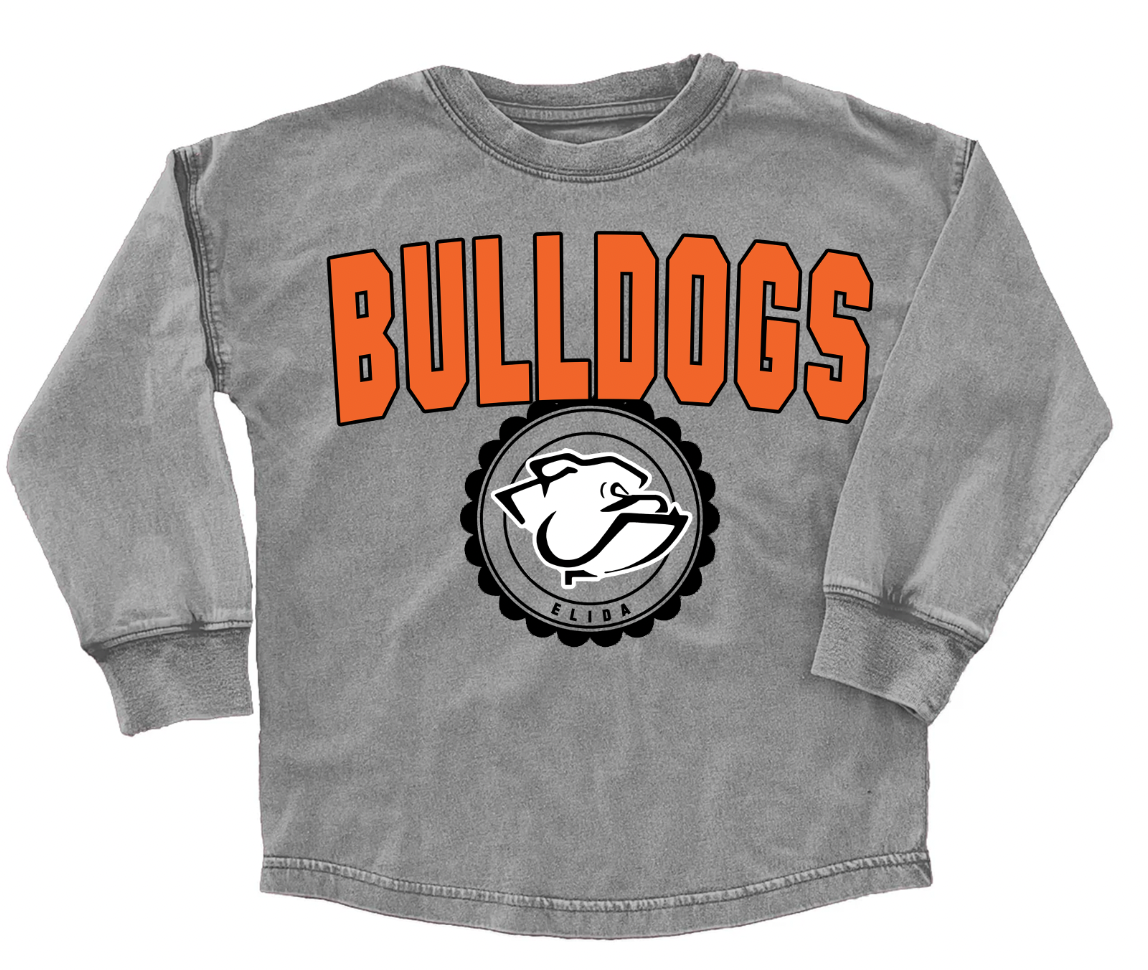 School Faded Long Sleeve Washed T-Shirt