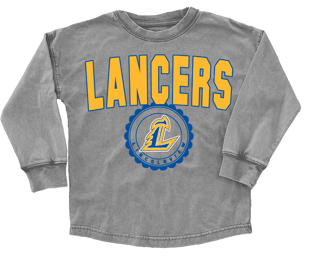 School Faded Long Sleeve Washed T-Shirt