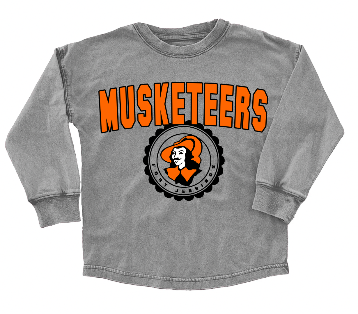 School Faded Long Sleeve Washed T-Shirt