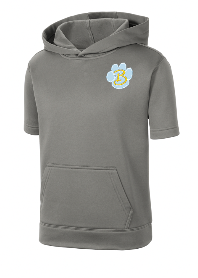 Bath Sport-Tek Short Sleeve Fleece Hooded Pullover