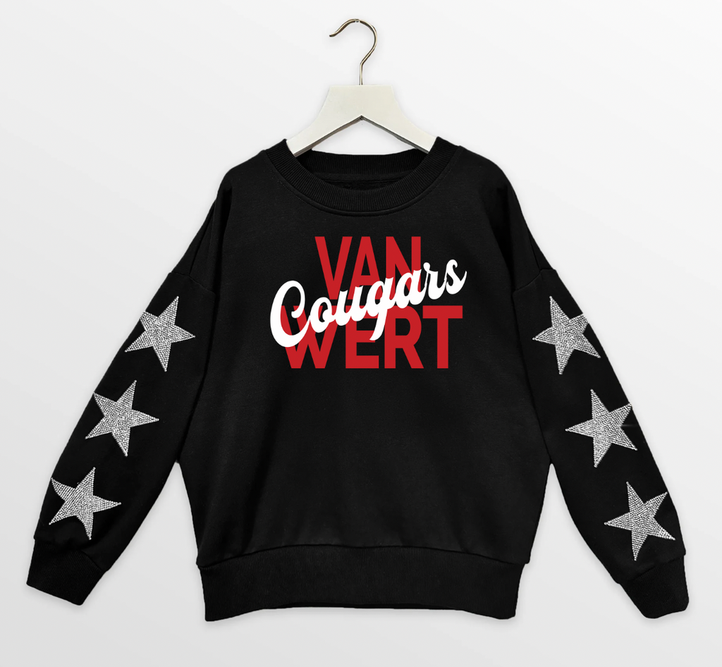 PREORDER Gameday Couture Rhinestone Sleeve Sweatshirt Black