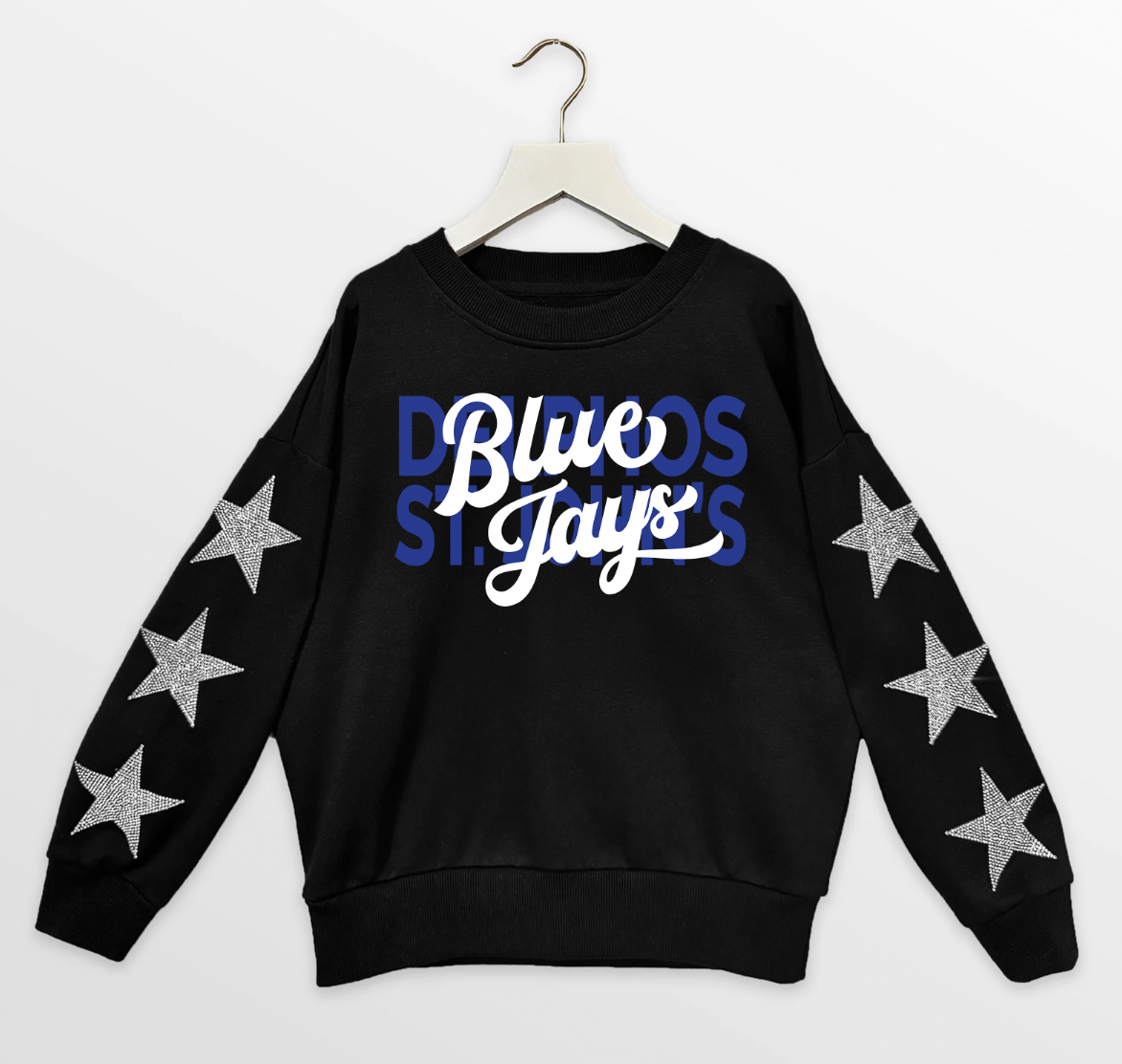 PREORDER Gameday Couture Rhinestone Sleeve Sweatshirt Black