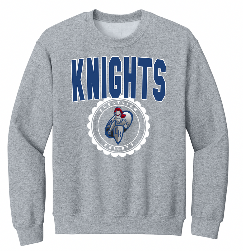 Crestview Knights Vintage Circle Toddler/Youth/Adult Crewneck