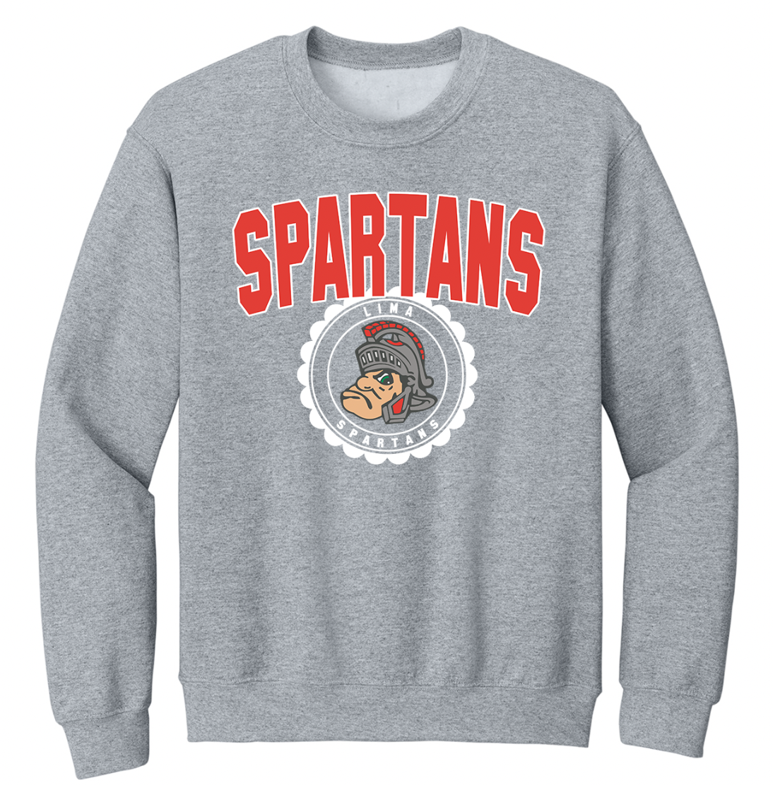 Lima Spartans Vintage Circle Toddler/Youth/Adult Crewneck