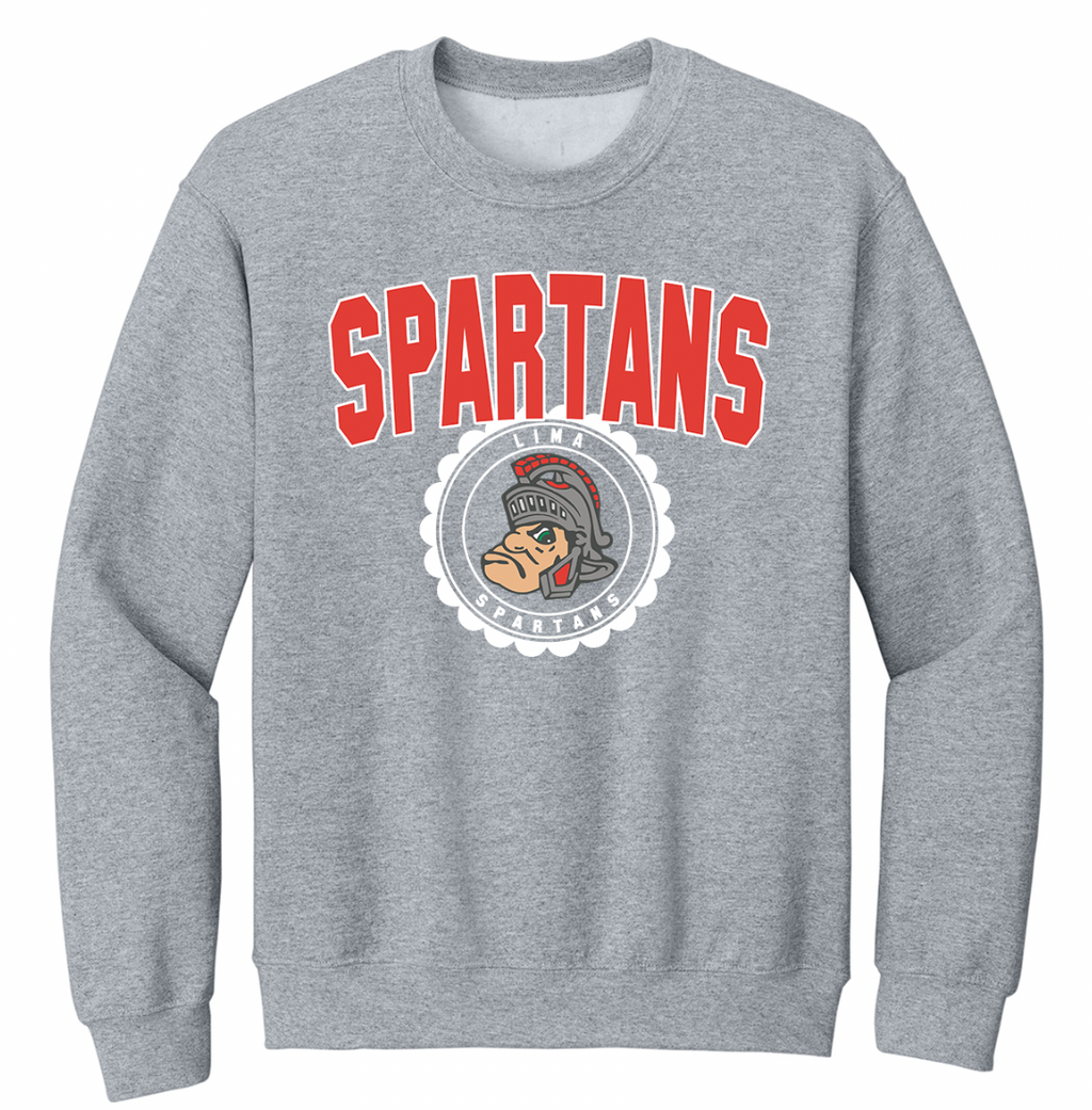 Lima Spartans Vintage Circle Toddler/Youth/Adult Crewneck