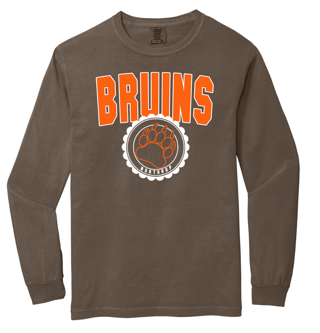 Northrop Bruins Vintage Circle Comfort Colors Adult Long Sleeve/Crew