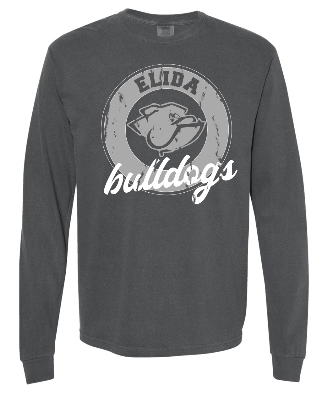 Elida Long Sleeve Distressed Vintage T-Shirt