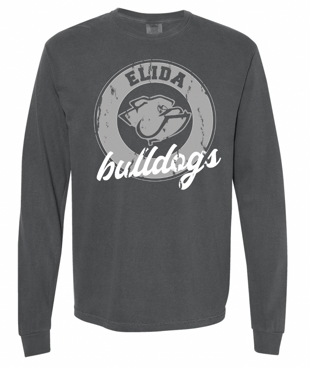 Elida Long Sleeve Distressed Vintage T-Shirt