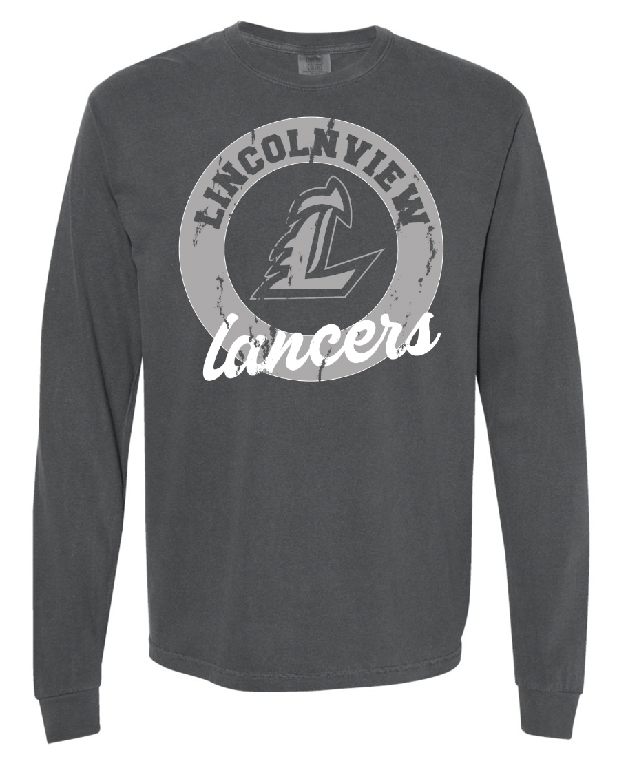 Lincolnview Long Sleeve Distressed Vintage T-Shirt