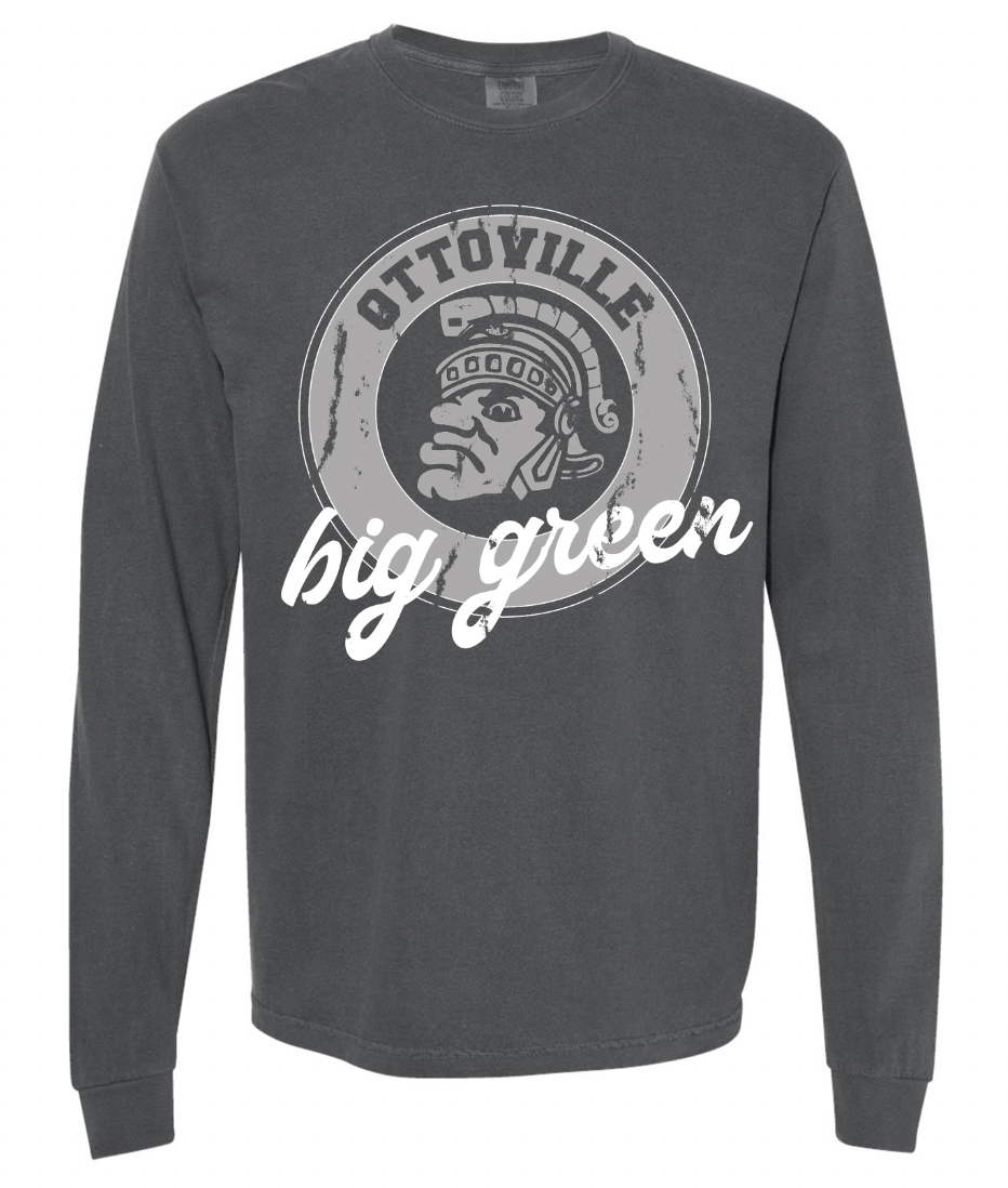 Ottoville Long Sleeve Distressed Vintage T-Shirt