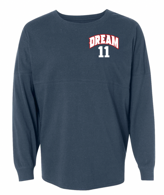 Delphos Dream Custom Number Spirit Jersey Long Sleeve T-Shirt