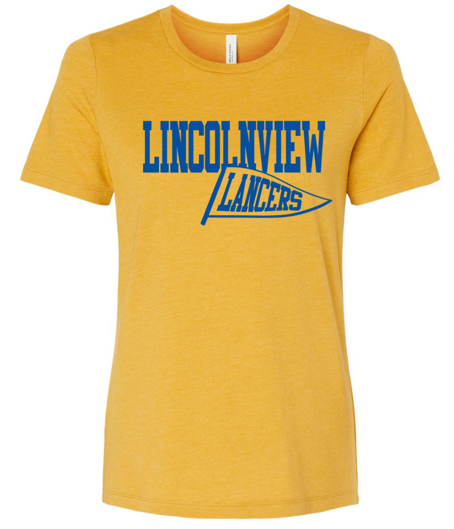 Lincolnview Flag Women's Heathered T-Shirt