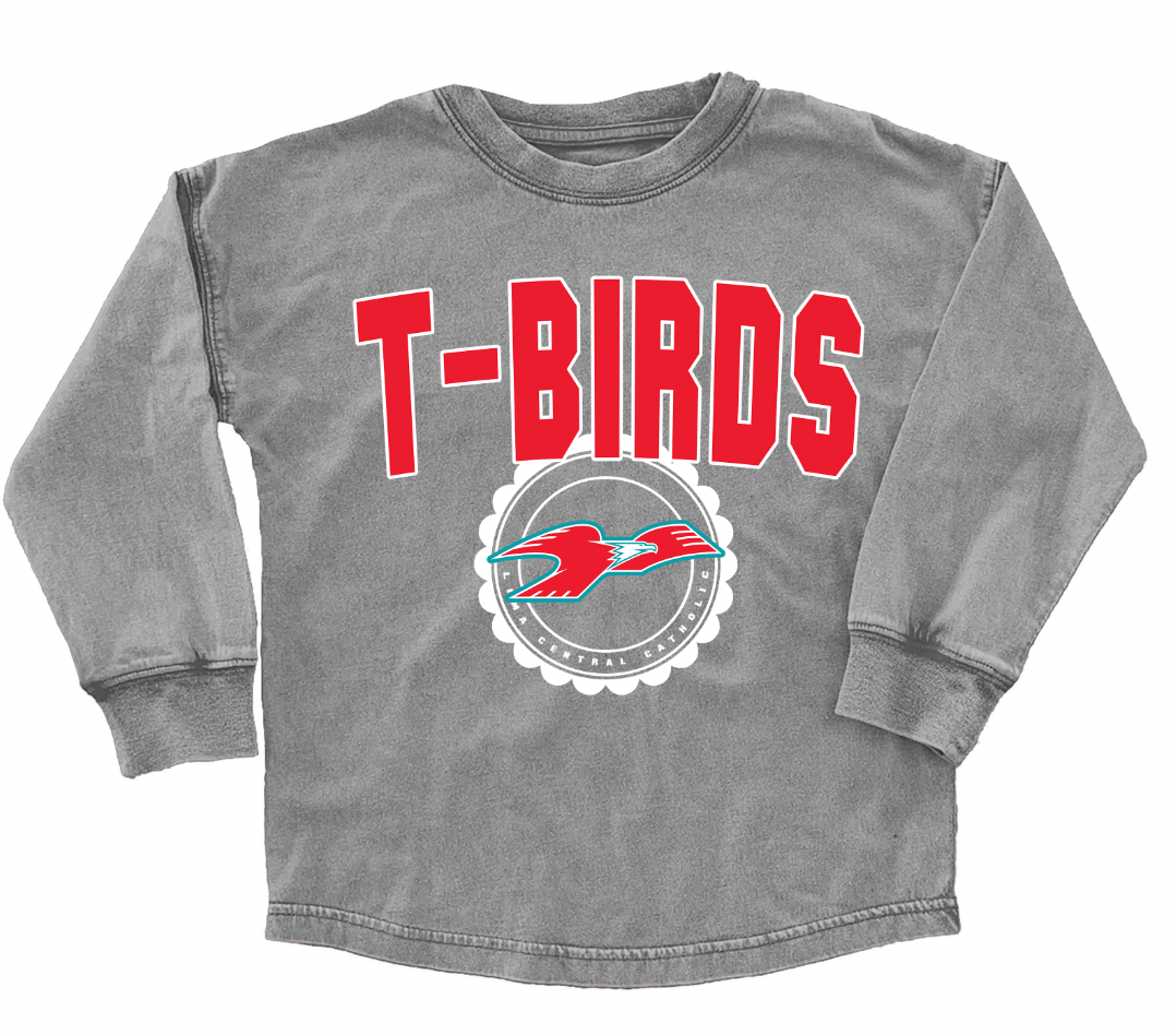 School Faded Long Sleeve Washed T-Shirt