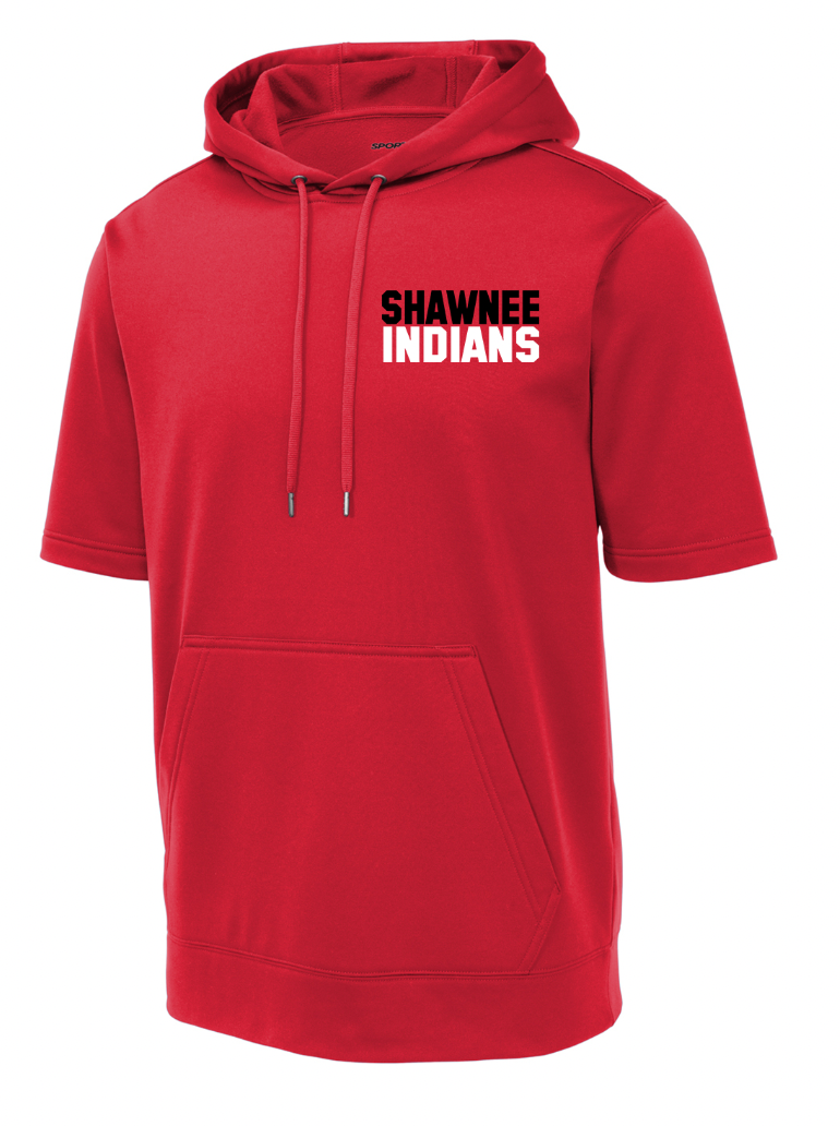 Shawnee Sport-Tek Short Sleeve Fleece Hooded Pullover