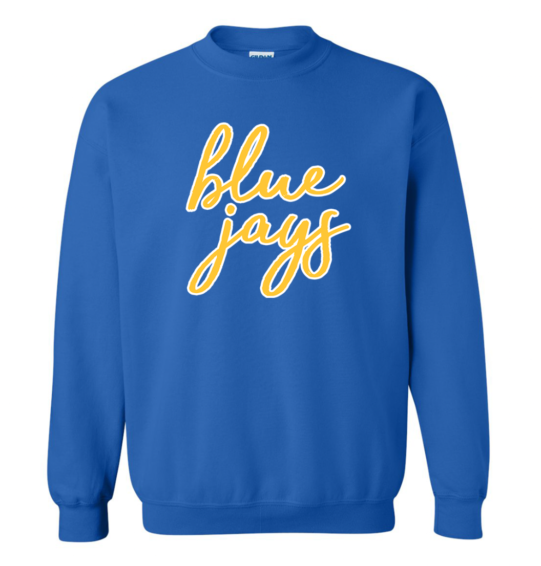Delphos St. John's Script Blue Jays T-Shirt/Crew