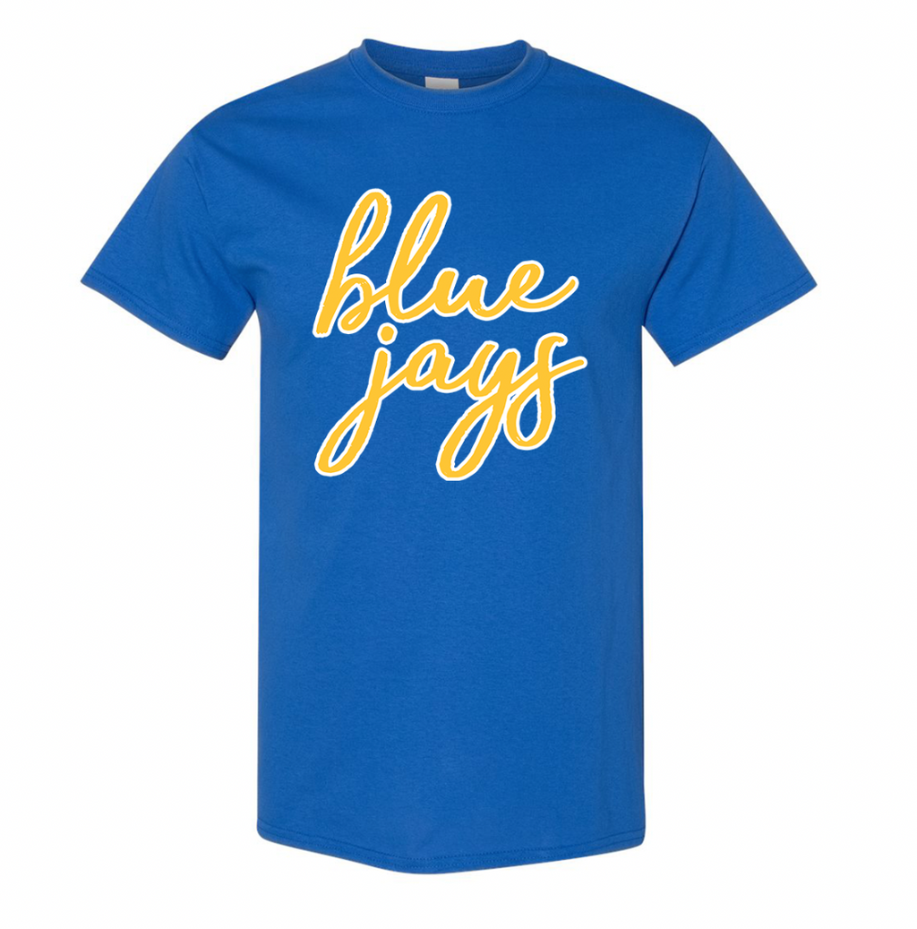 Delphos St. John's Script Blue Jays T-Shirt/Crew