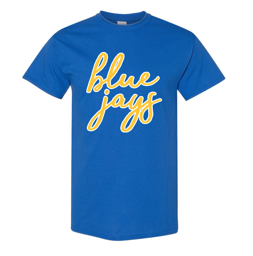 Delphos St. John's Script Blue Jays T-Shirt/Crew