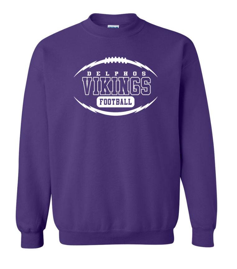 Vikings Football Tee/Crew/Hoodie
