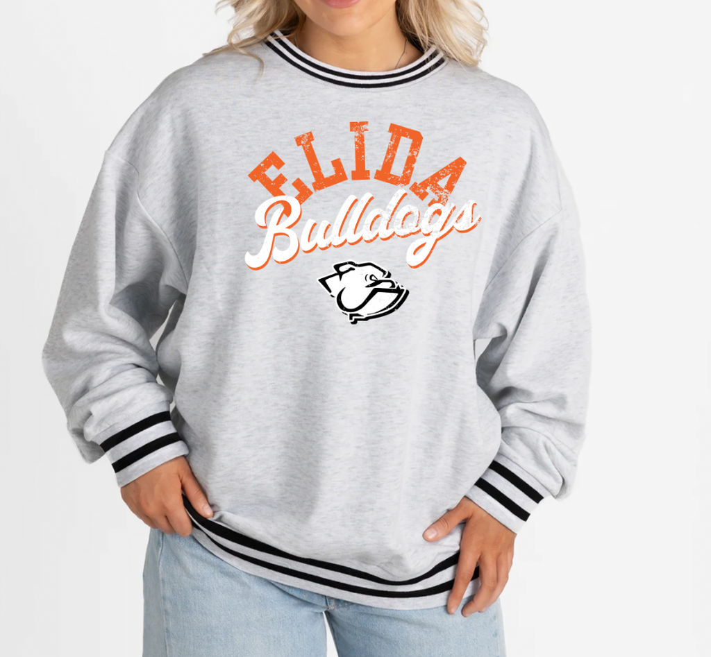 Adult Gameday Couture Vintage Striped Cuff Fleece Sweatshirt FINAL SALE