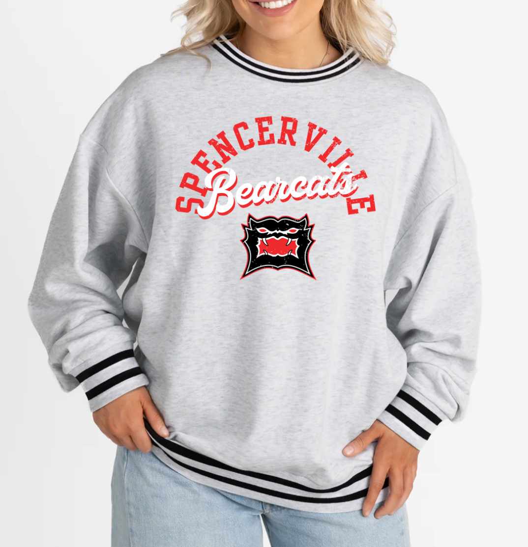 PREORDER Gameday Couture Vintage Striped Cuff Fleece Sweatshirt