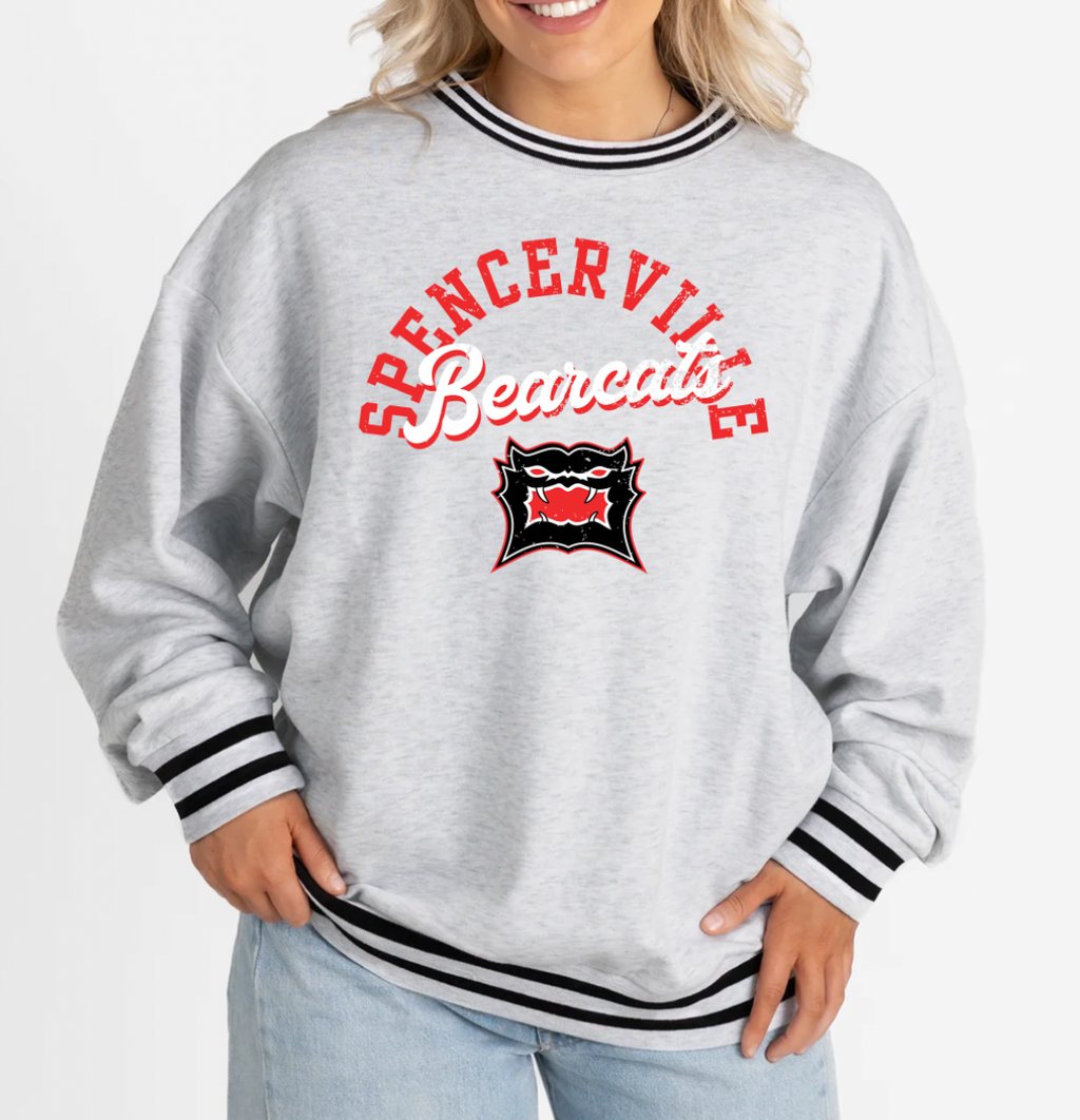 Adult Gameday Couture Vintage Striped Cuff Fleece Sweatshirt FINAL SALE