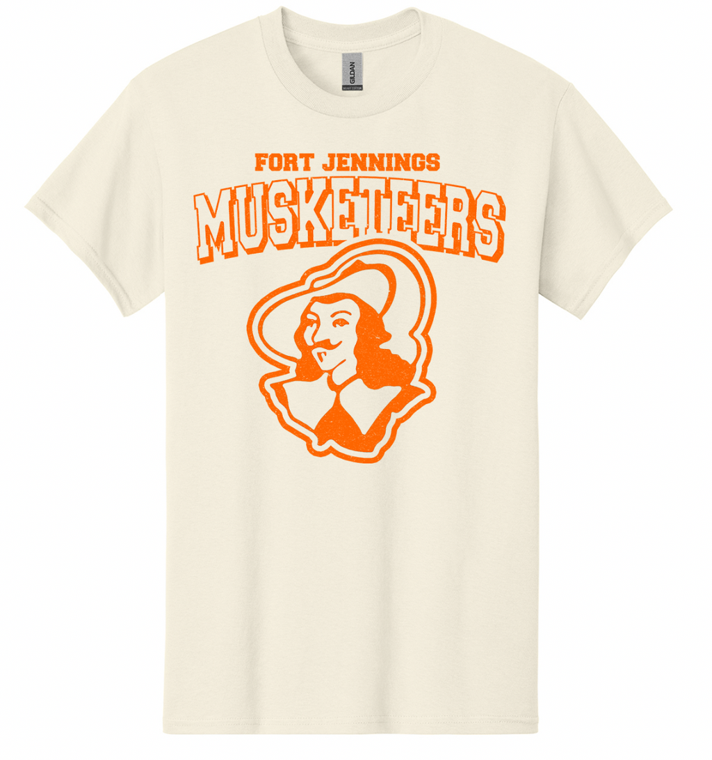 Fort Jennings Musketeers on Natural T-Shirt