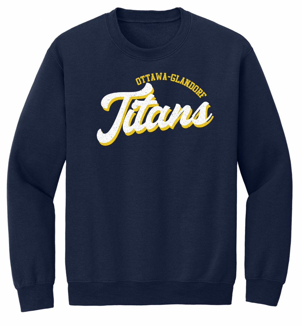 Vintage Scripted Titans Youth/Adult Crew