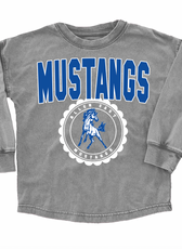 Youth / Adult School Faded Oversized Long Sleeve Washed T-Shirt FINAL SALE