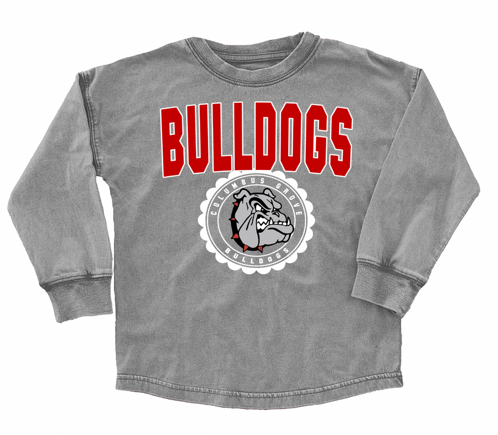Youth / Adult School Faded Oversized Long Sleeve Washed T-Shirt FINAL SALE